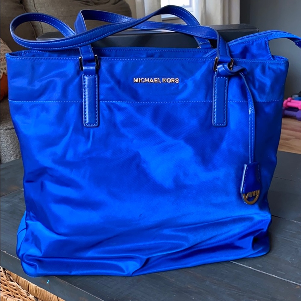 Michael Kors bright royal blue tote